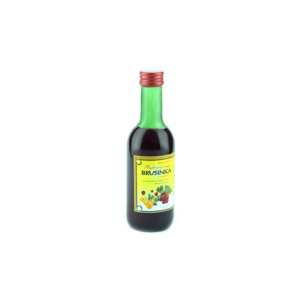 Bylinkový sirup - brusinka - Klášterní officína 250ml Bylinkový sirup - brusinka - Klášterní officína 250ml