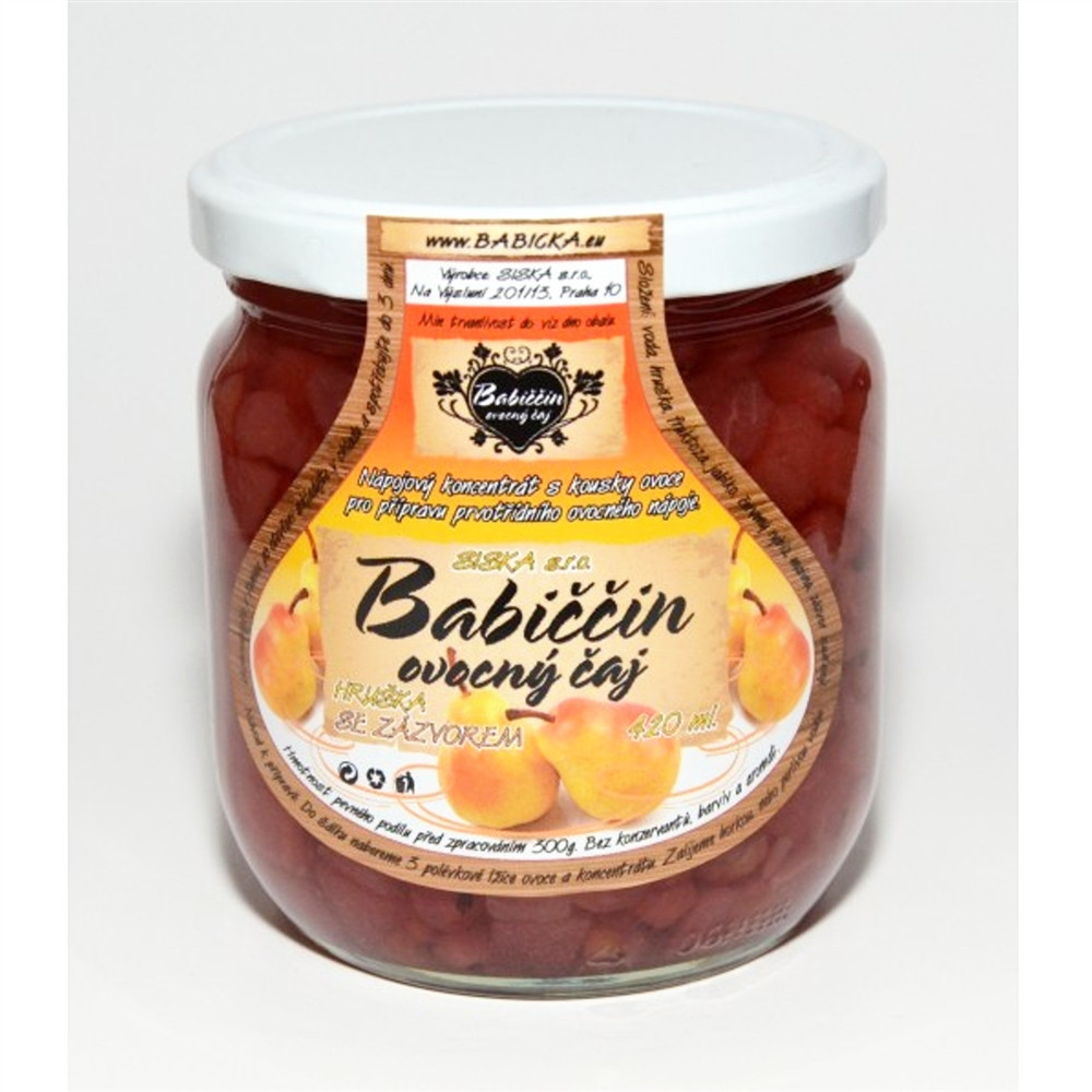 Babiččin ovocný čaj - hruška se zázvorem 420ml Babiččin ovocný čaj - hruška se zázvorem 420ml