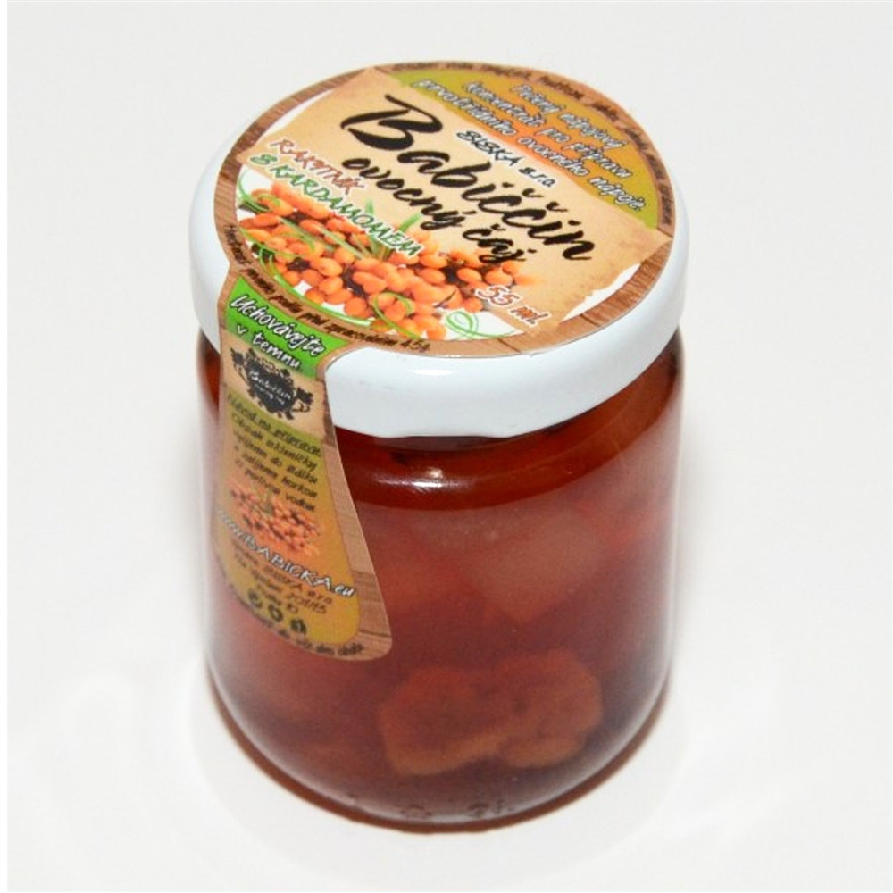 Babiččin ovocný čaj - rakytník s kardamonem 55ml Babiččin ovocný čaj - rakytník s kardamonem 55ml