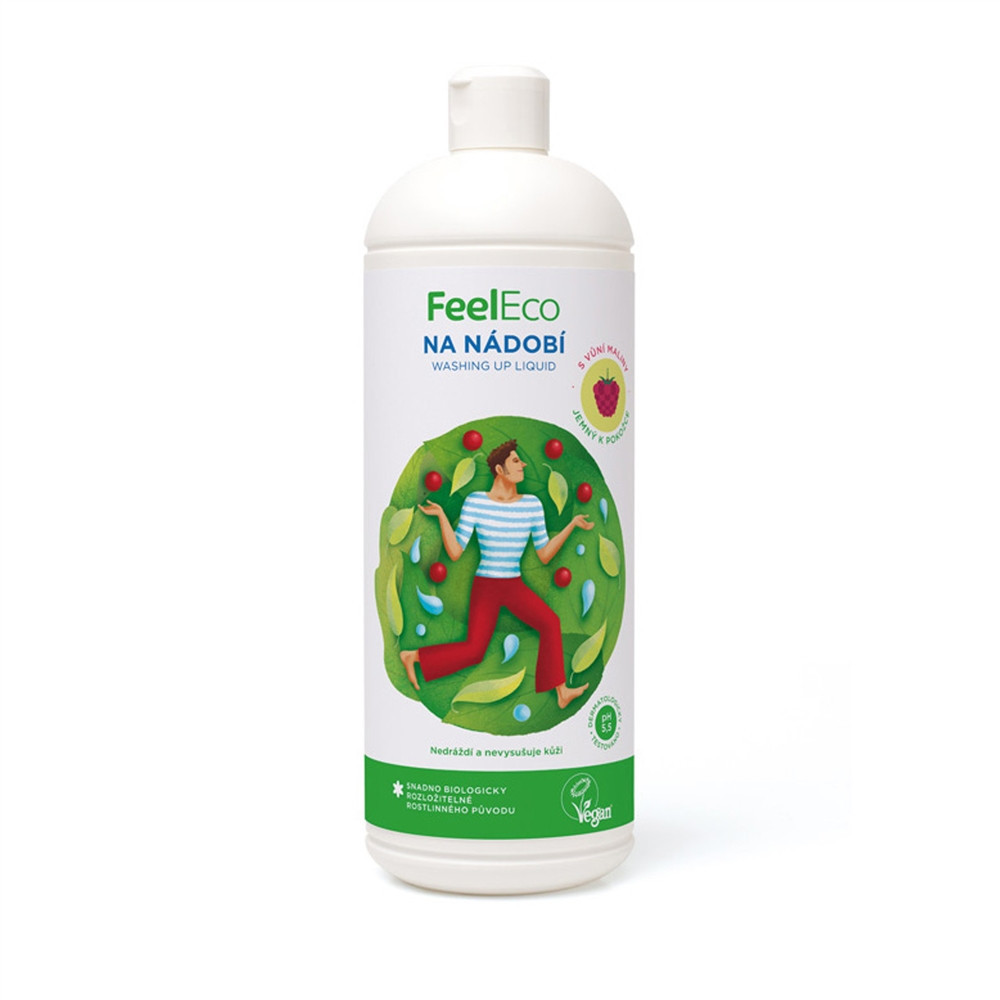 Prostředek na mytí nádobí - malina - Feel Eco 1000g Prostředek na mytí nádobí - malina - Feel Eco 1000g
