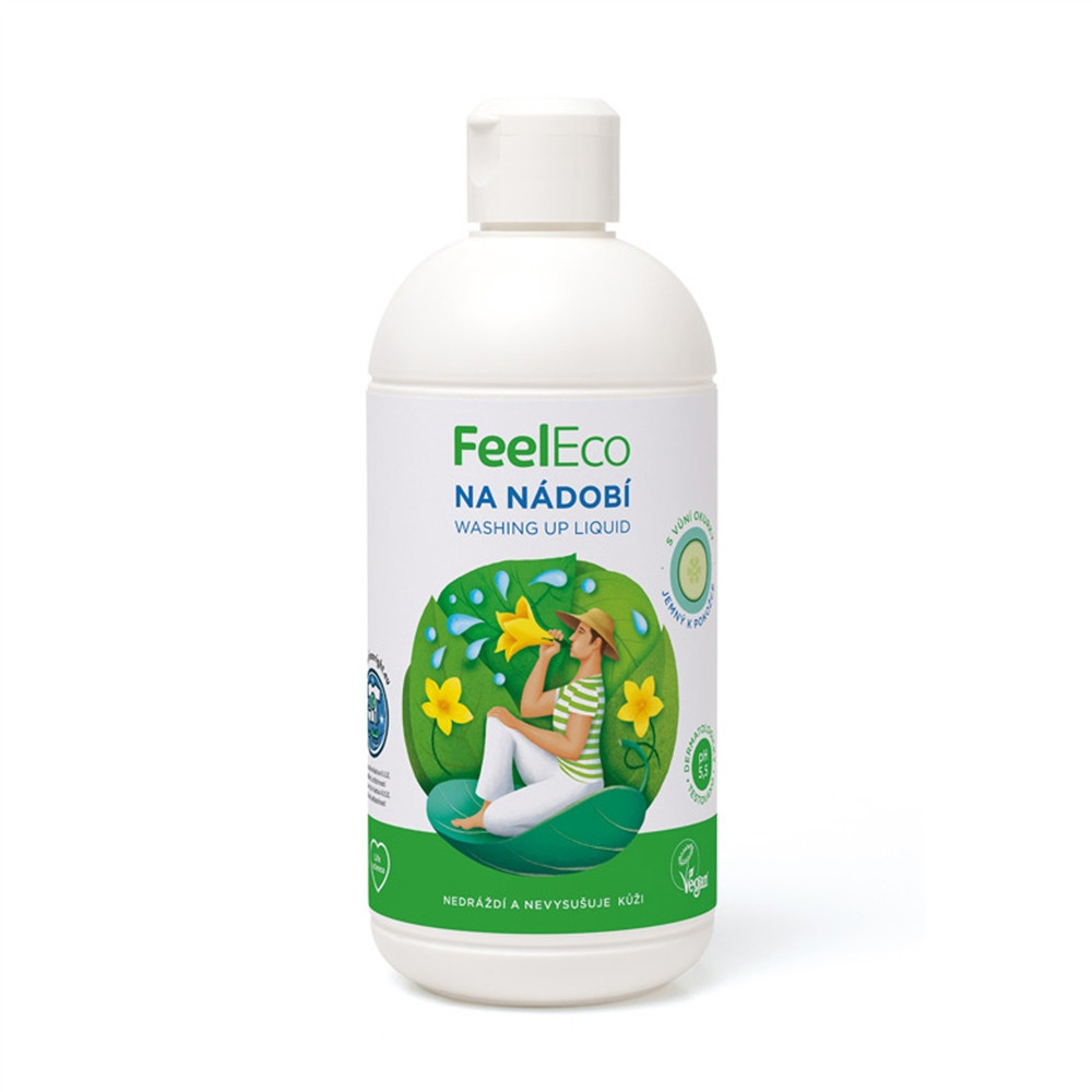 Prostředek na mytí nádobí - okurka - Feel Eco 500g