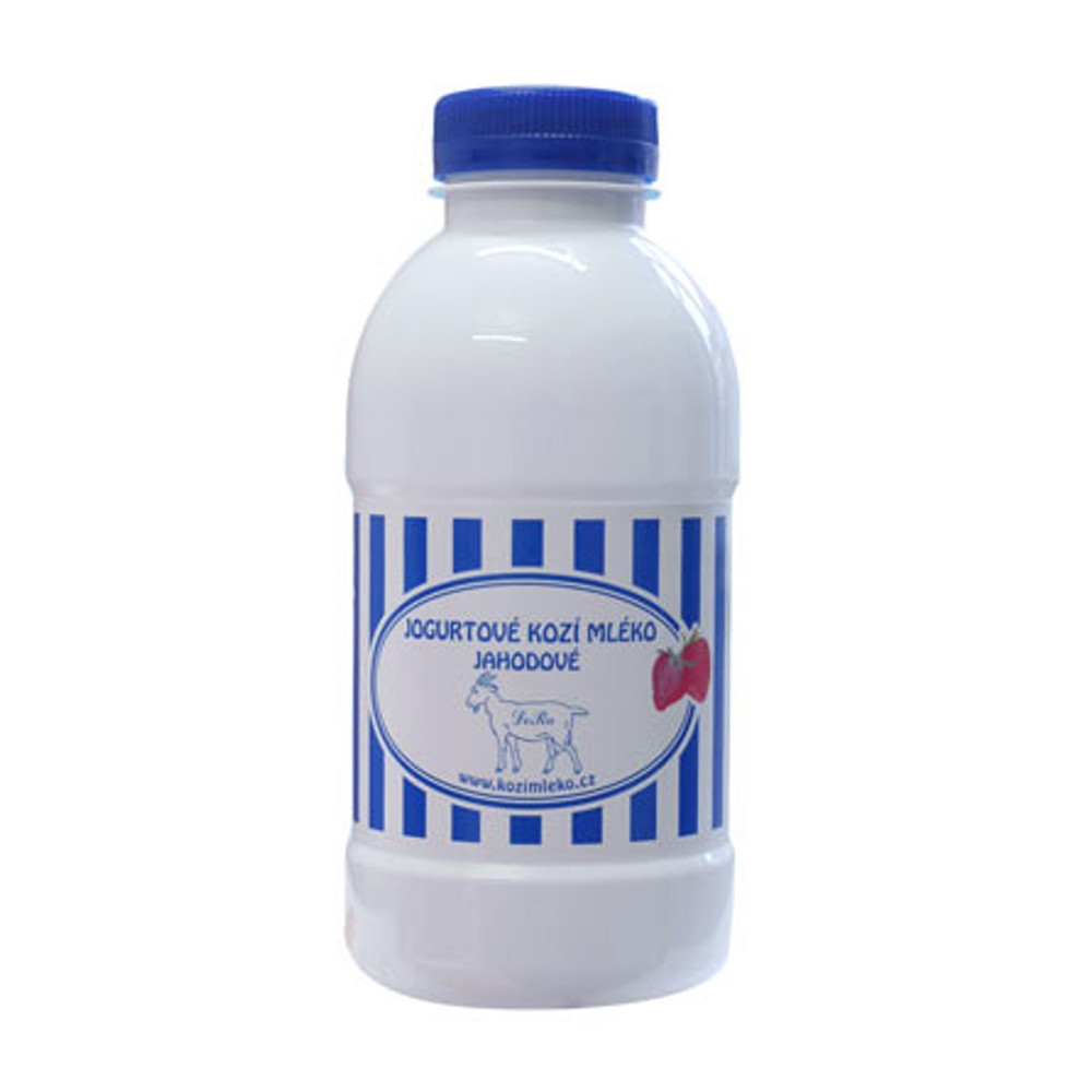 Kozí jogurtové mléko jahodové - Dora 450g Kozí jogurtové mléko jahodové - Dora 450g