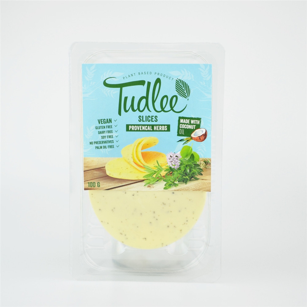 Slices Provencal bylinkový - 100% rostlinná alternativa k sýrům - Tudlee 100g Slices Provencal bylinkový - 100% rostlinná alternativa k sýrům - Tudlee 100g