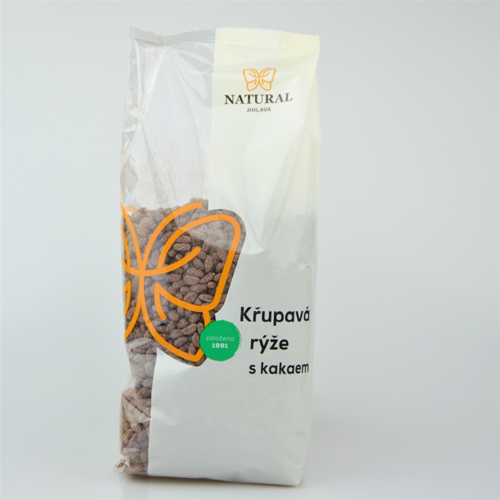 Křupavá rýže s kakaem bez lepku - Natural 300g