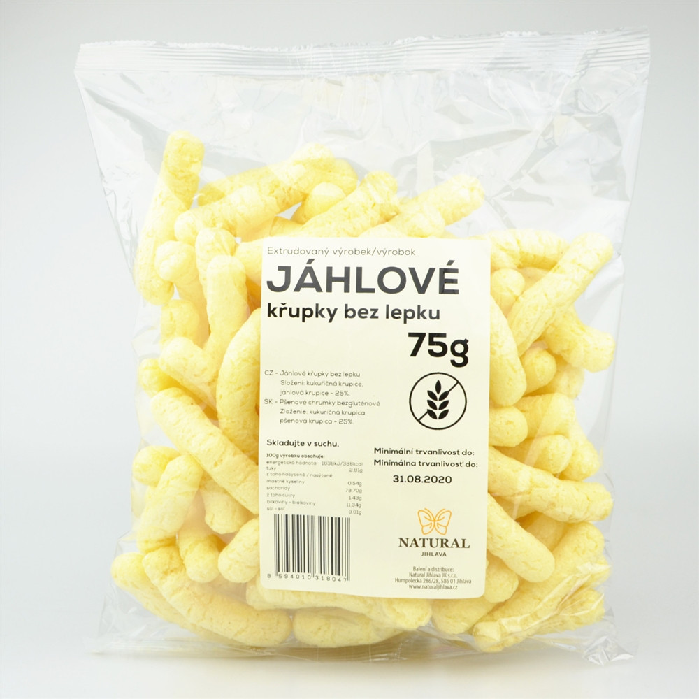 Křupky jáhlové bez lepku - Natural 75g