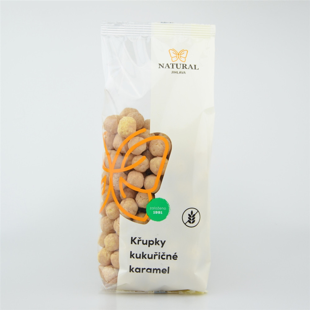 Křupky kukuřičné karamel - Natural 140g