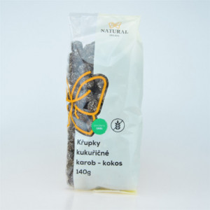 Křupky kukuřičné karobové s kokosem - Natural 140g