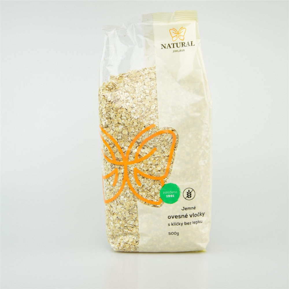 Vločky ovesné jemné s klíčky bez lepku Anglie - Natural 500g Vločky ovesné jemné s klíčky bez lepku Anglie - Natural 500g