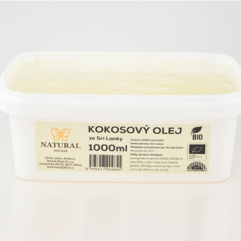 Olej kokosový BIO rafinovaný - Natural 1000ml Olej kokosový BIO rafinovaný - Natural 1000ml