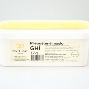 Přepuštěné máslo GHÍ - Natural 800g
