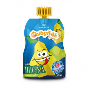 100% ovocné pyré Ovocňák jablko/hruška 120g