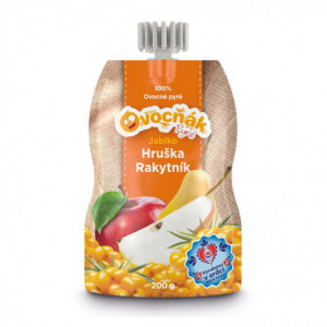 100% ovocné pyré Ovocňák jablko/hruška/rakytník 200g