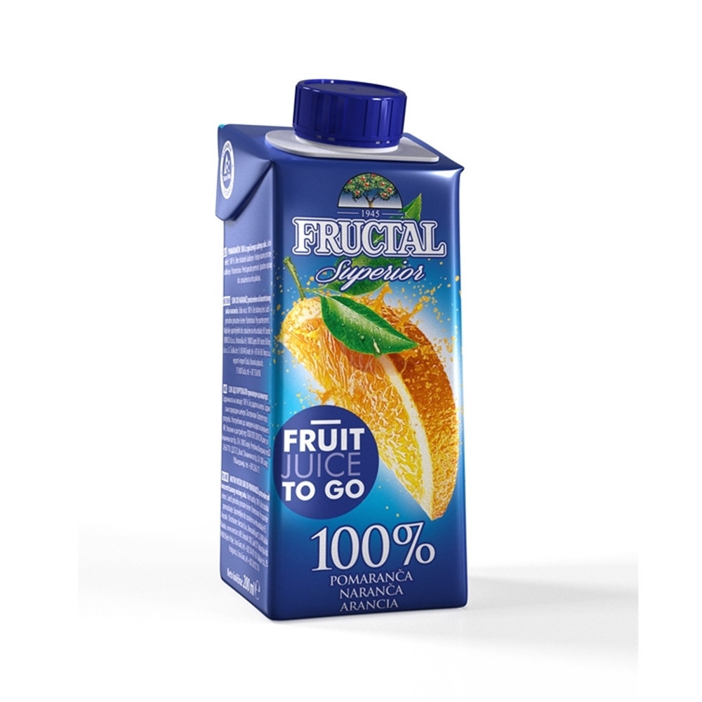 100% pomerančová šťáva - Fructal 200ml