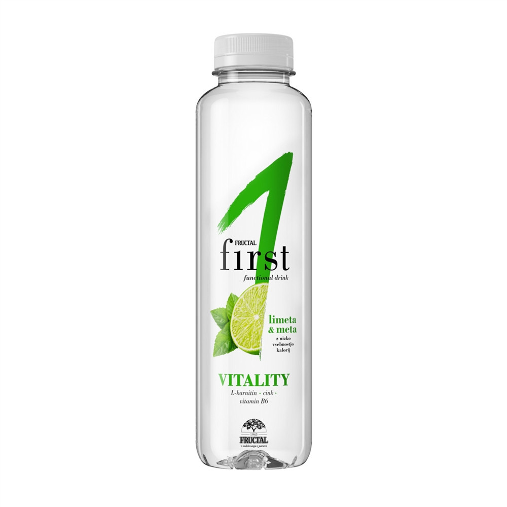 Funkční voda Vitality limetka&máta - Fructal 500ml