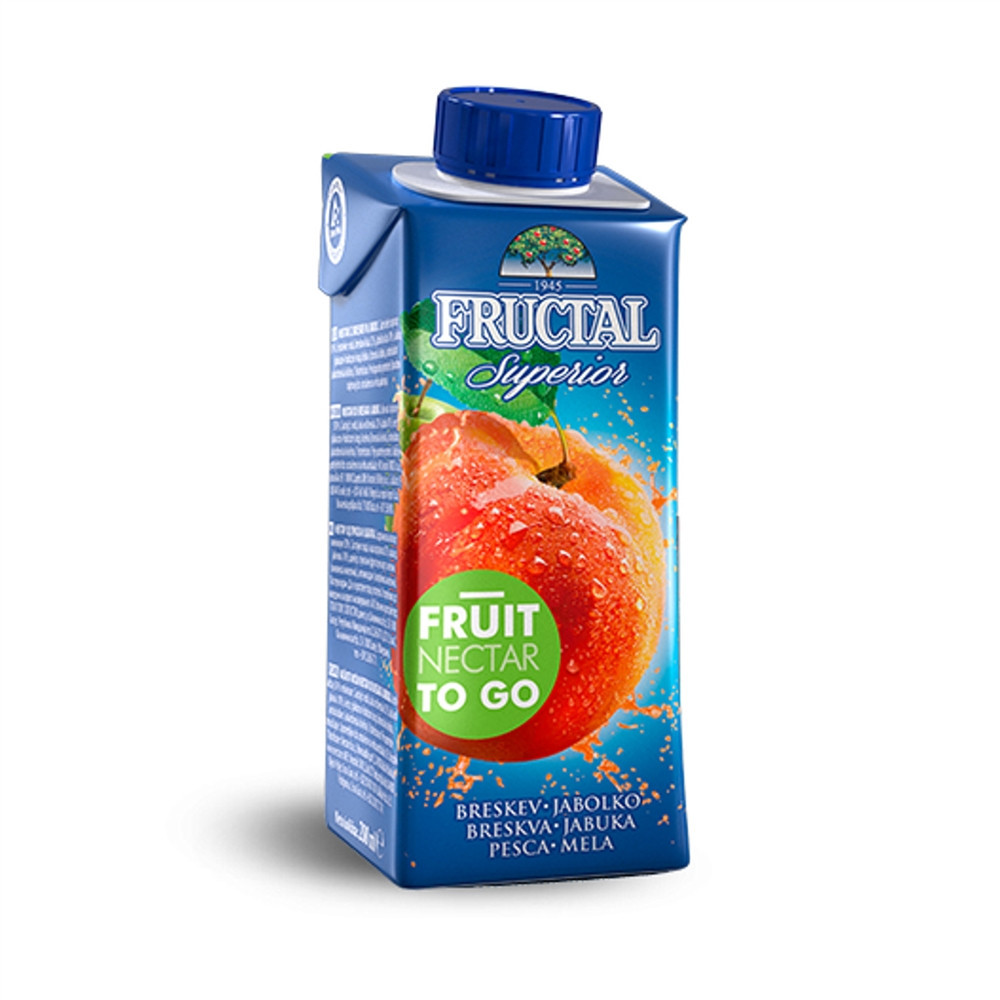 Nektar z broskví a jablek - Fructal 200ml