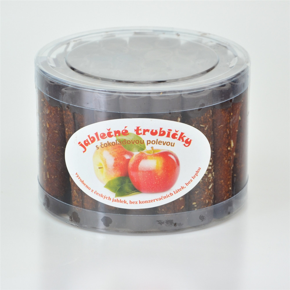 Jablečné trubičky s čokoládovou polevou dóza - Trutna 450g