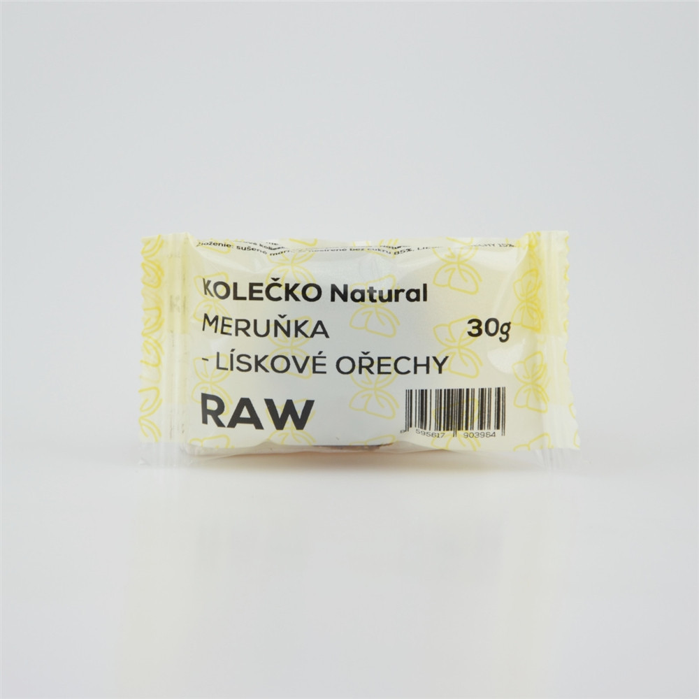 RAW kolečko meruňka - lískové ořechy - Natural 30g