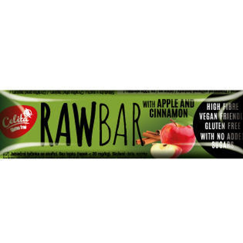 Tyčinka RAWBAR s jablkem a skořicí bez lepku - Celita 40g