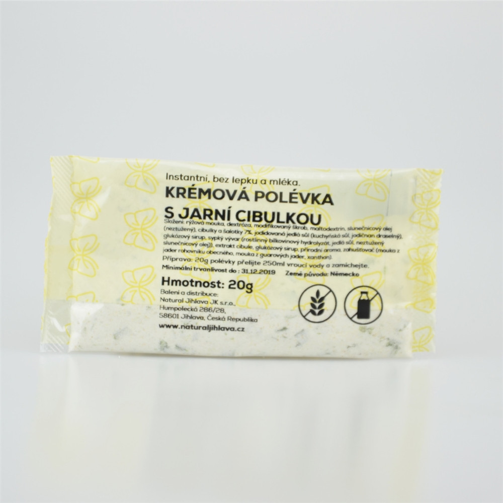 Instantní krémová polévka s jarní cibulkou bez lepku a mléka - Natural 20g