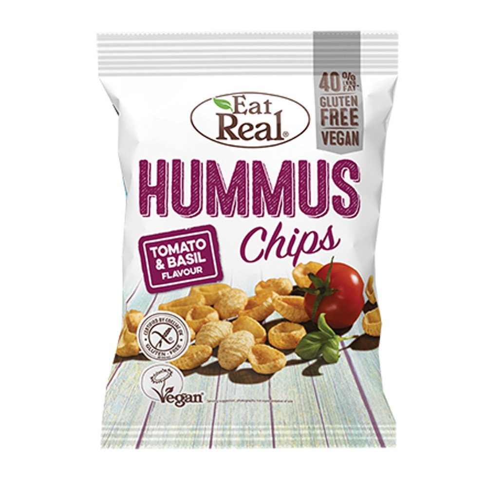 Hummus chips rajče a bazalka - Eat Real 45g