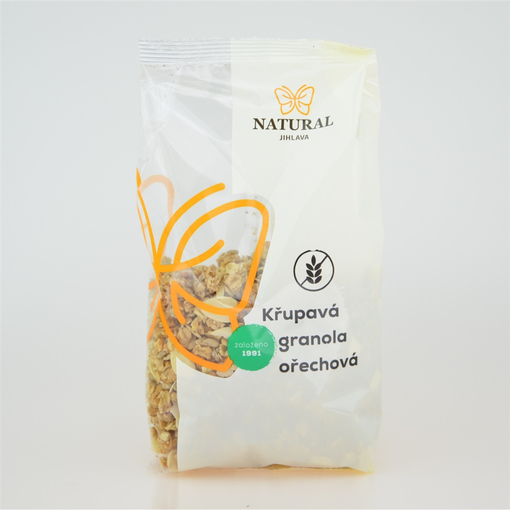 Křupavá granola ořechová bez lepku - Natural 300g