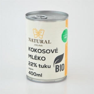 Kokosové mléko BIO 22% tuku - Natural 400ml