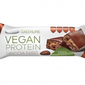 Green line - vegan proteinová tyčinka - kakaové boby - Tekmar 40g