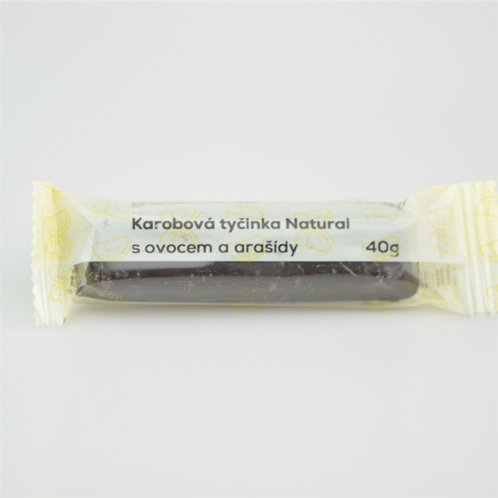 Karobová tyčinka s ovocem a arašídy - Natural 40g