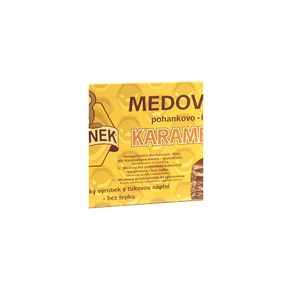 Medánek - medový řez pohankovo - kukuřičný karamelový bez lepku 370g