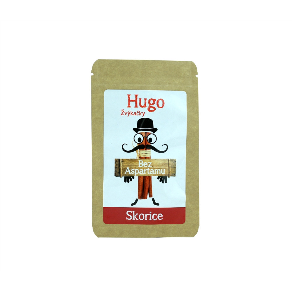 Žvýkačky Skořice bez aspartamu - Hugo 9g Žvýkačky Skořice bez aspartamu - Hugo 9g