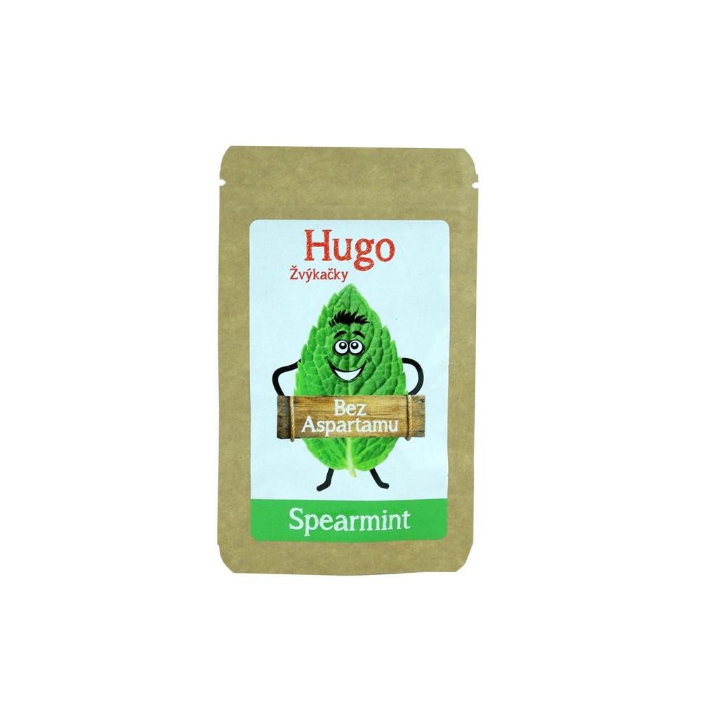 Žvýkačky Spearmint bez aspartamu - Hugo 9g