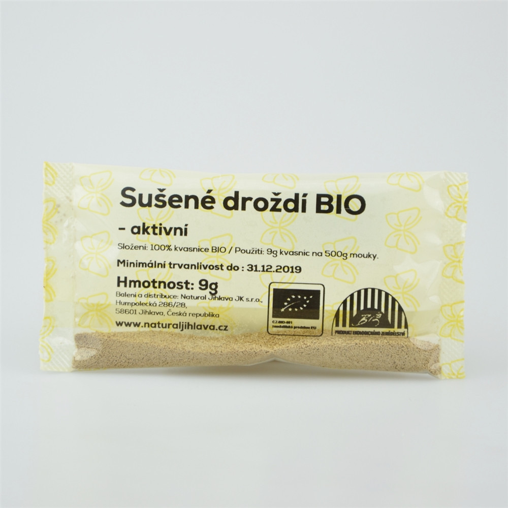 Sušené aktivní droždí BIO - Natural 9g