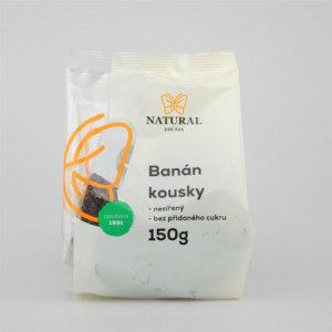 Banán kousky nesířený bez cukru - Natural 150g