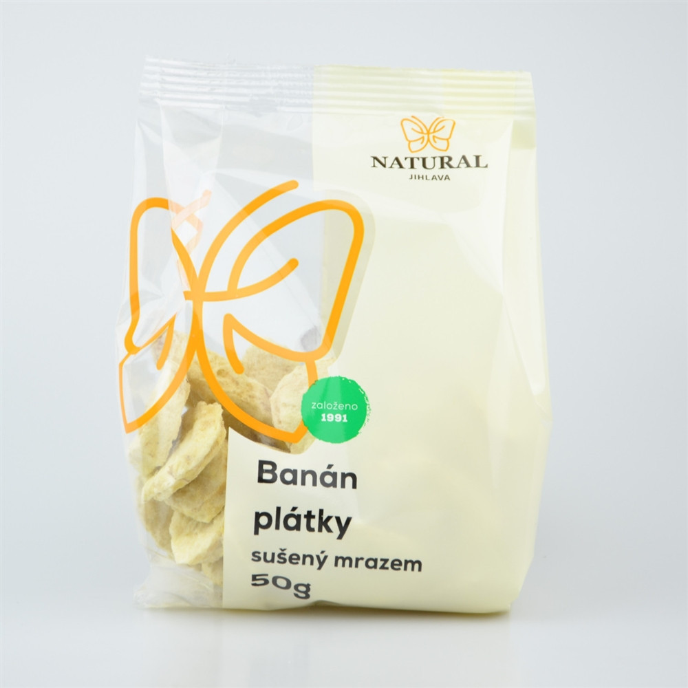 Banán plátky sušený mrazem - Natural 50g