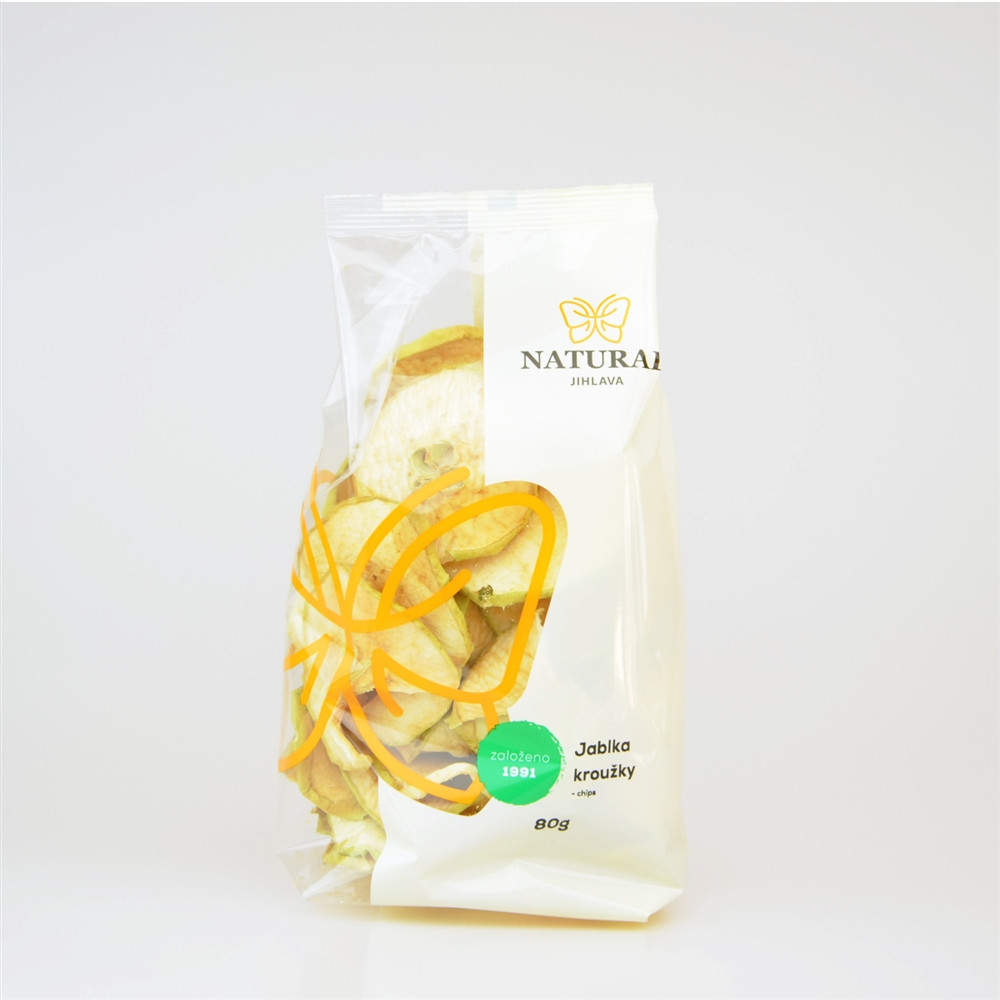 Jablka kroužky chips - Natural 80g