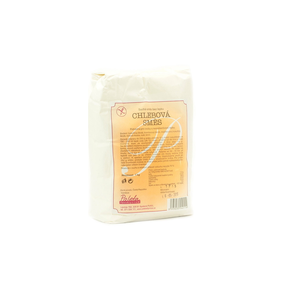 Chlebová směs bez lepku - Paleta 1000g Chlebová směs bez lepku - Paleta 1000g