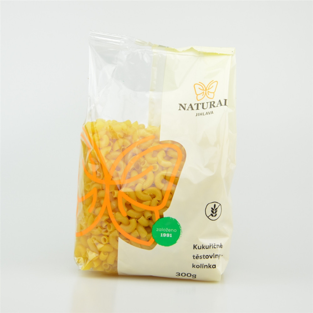 Těstoviny kukuřičné - kolínka - Natural 300g