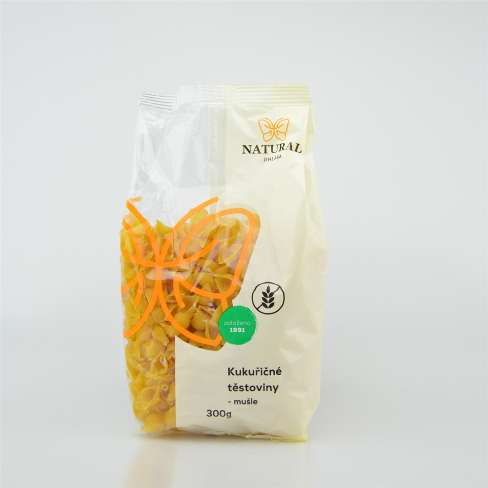 Těstoviny kukuřičné - mušle - Natural 300g
