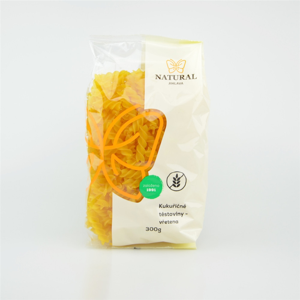 Těstoviny kukuřičné - vřetena - Natural 300g Těstoviny kukuřičné - vřetena - Natural 300g