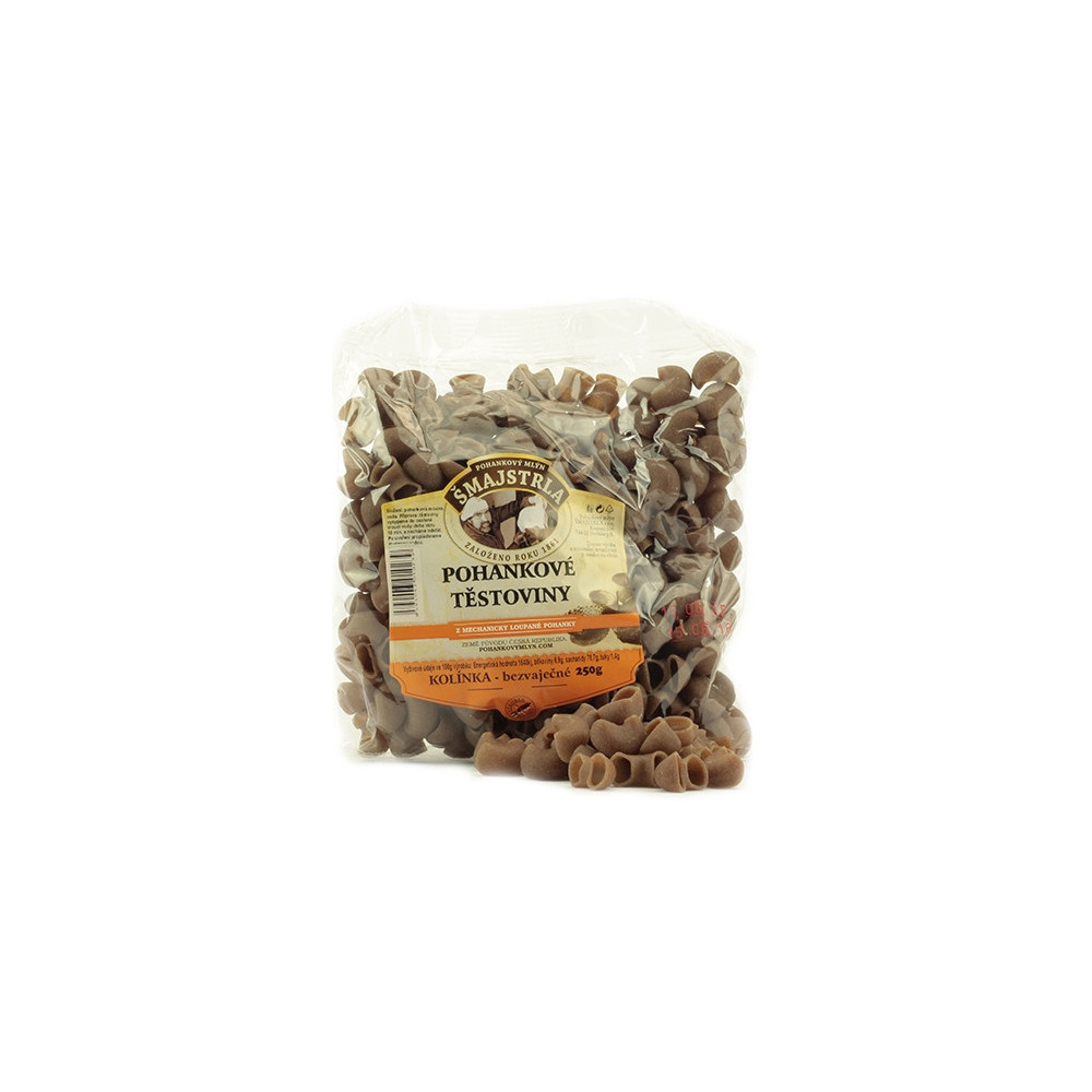 Těstoviny pohankové - kolínka - Šmajstrla 250g Těstoviny pohankové - kolínka - Šmajstrla 250g
