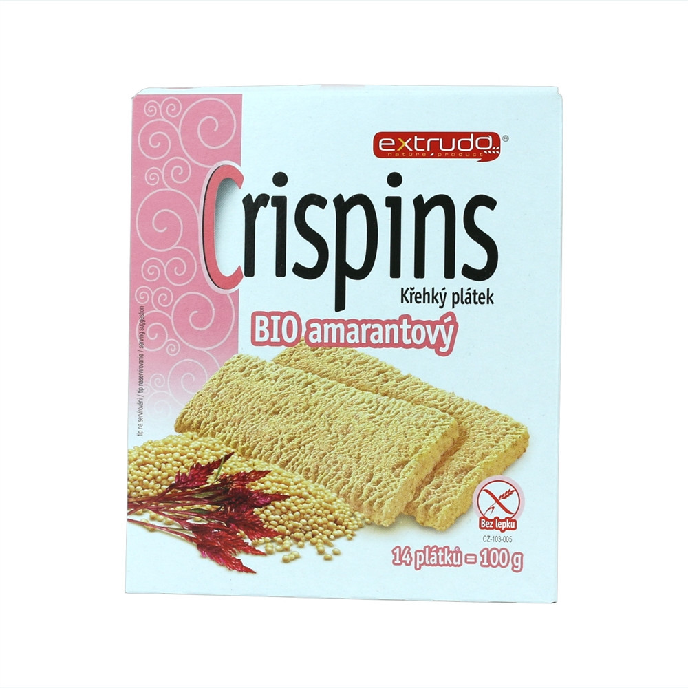 Crispins BIO křehký plátek amarantový - Extrudo 100g