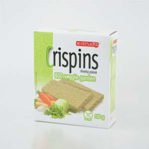 Crispins BIO křehký plátek veggie garden - Extrudo 100g