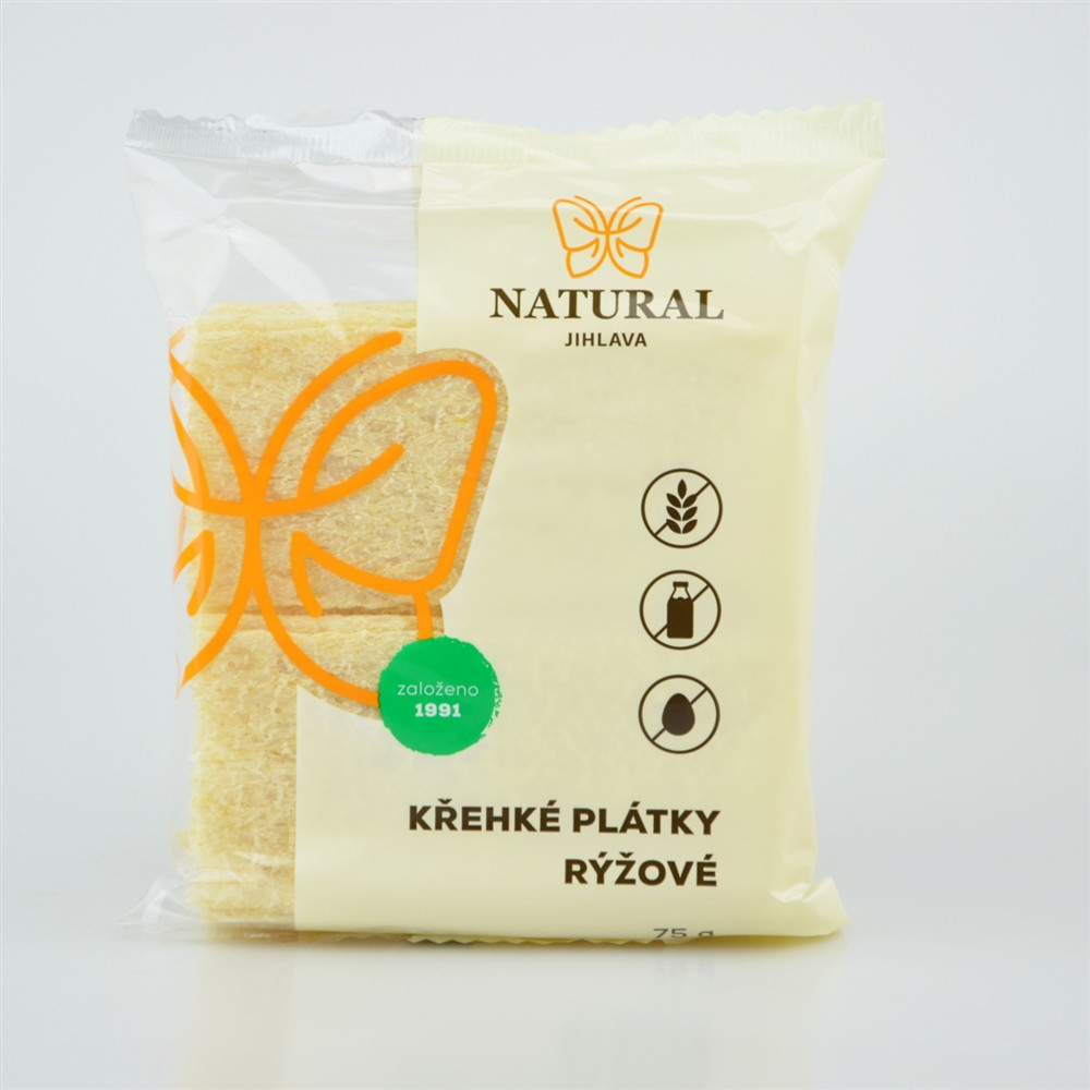 Křehké plátky rýžové - Natural 75g