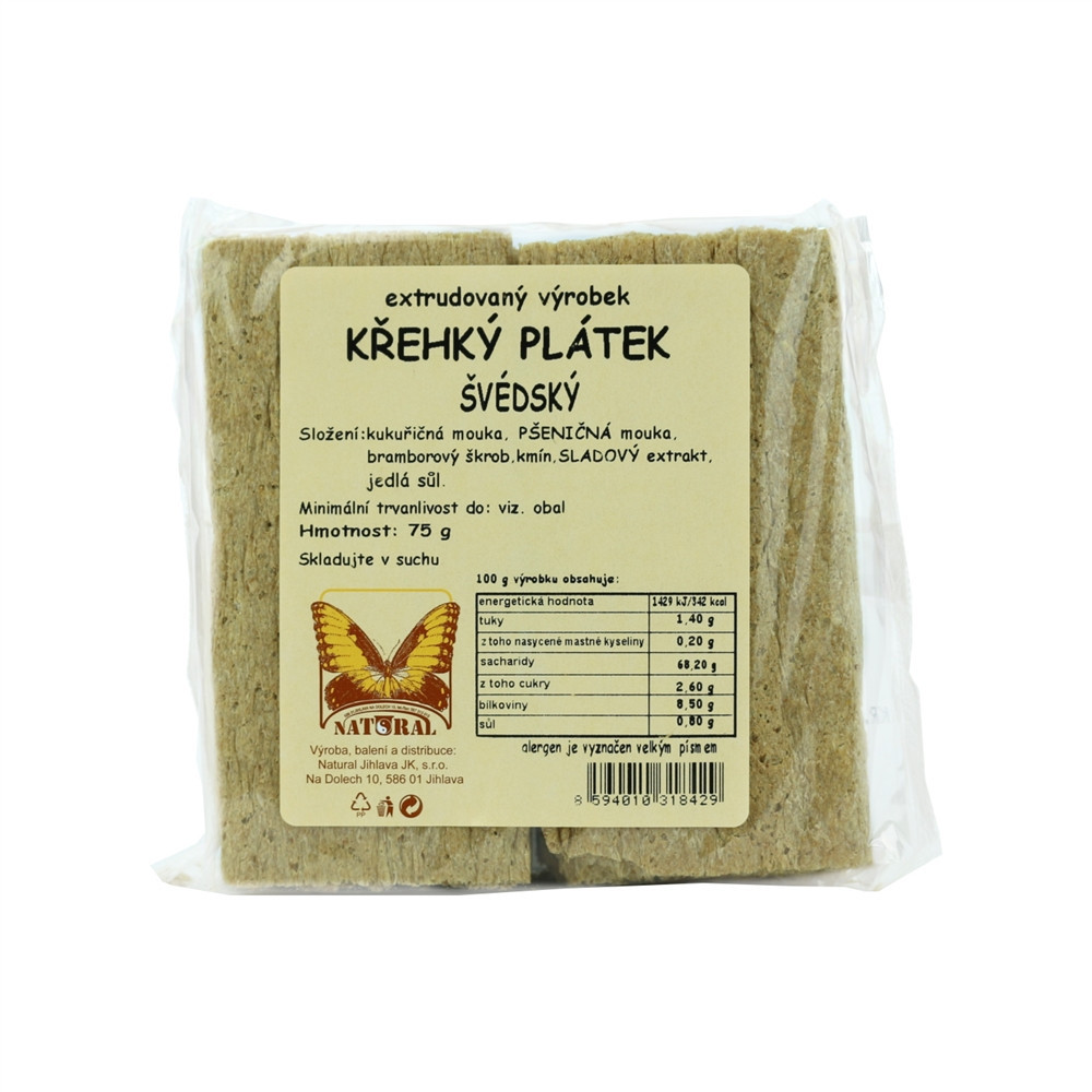 Křehký plátek švédský - Natural 75g