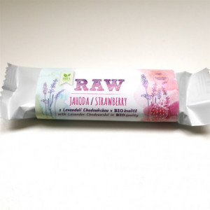 RAW tyčinka jahoda s Levandulí Chodouňskou BIO - 50g